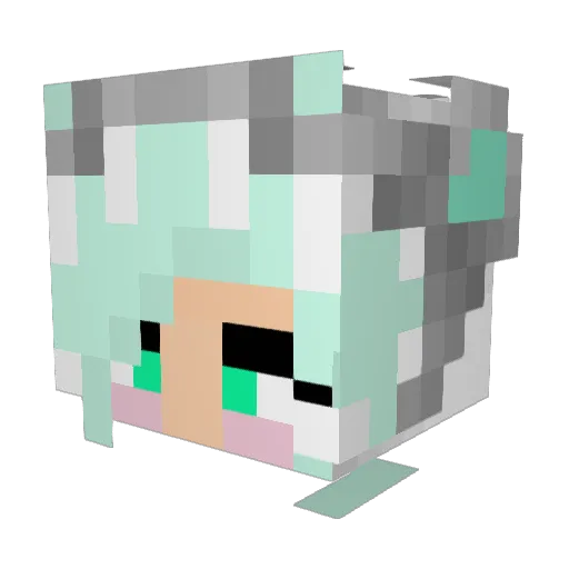 SunShe Minecraft avatar head, 3D render