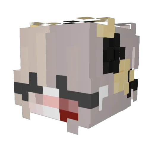 SunSponge Minecraft avatar head, 3D render