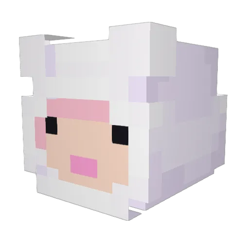 SunV_V Minecraft avatar head, 3D render
