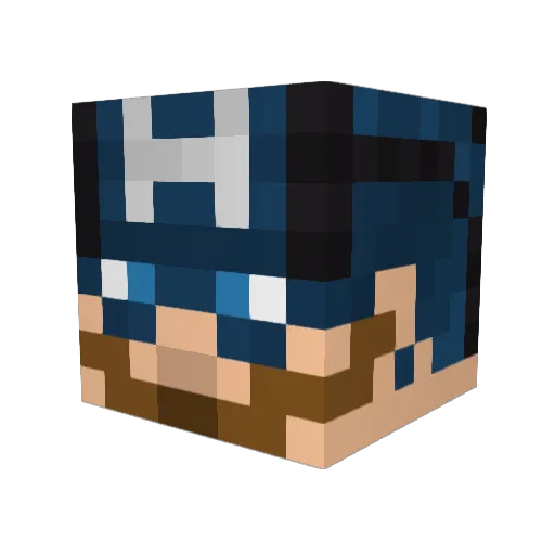 SunWhale Minecraft avatar head, 3D render