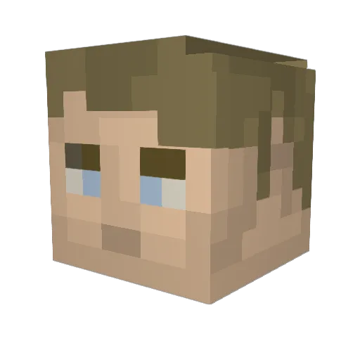 SunZen Minecraft avatar head, 3D render