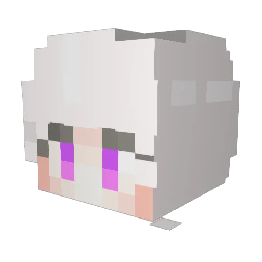 Sun_A_Jun Minecraft avatar head, 3D render