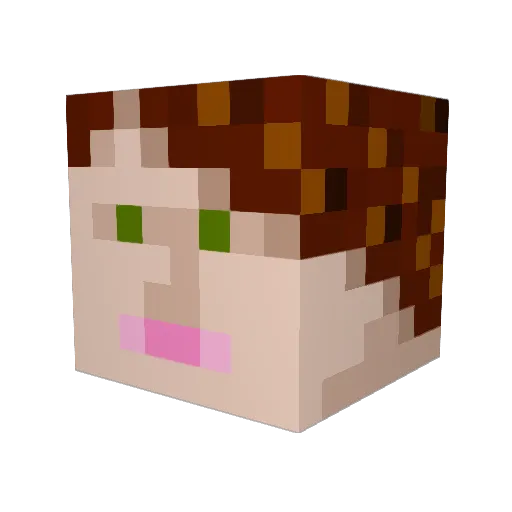 Sun_Dog Minecraft avatar head, 3D render
