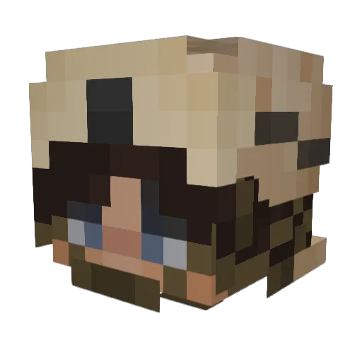 Sun_RS Minecraft avatar head, 3D render