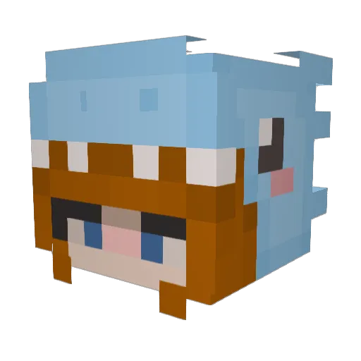 Sun_Shiiine Minecraft avatar head, 3D render