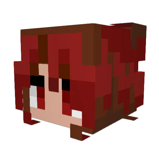 Sun_Uchiwa Minecraft avatar head, 3D render