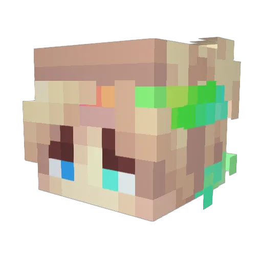 Suna699 Minecraft avatar head, 3D render