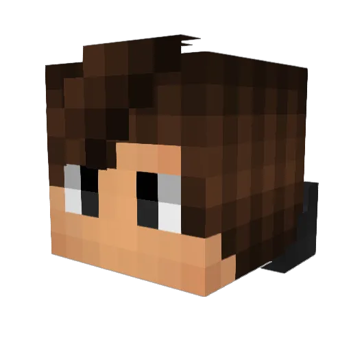 SunaSRB Minecraft avatar head, 3D render