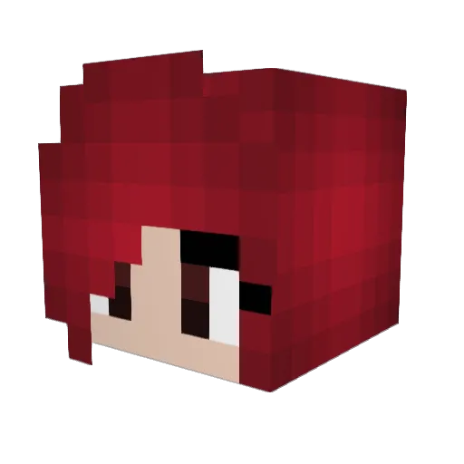 Sunaa Minecraft avatar head, 3D render