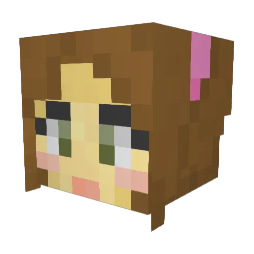 Sunako57 Minecraft avatar head, 3D render