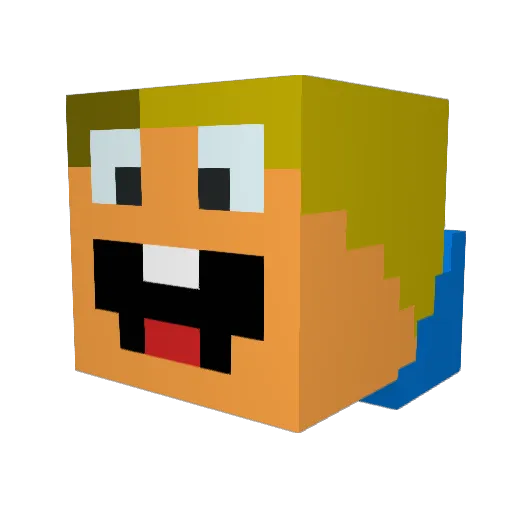 Sunanor Minecraft avatar head, 3D render