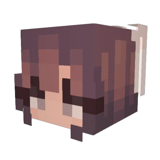 Sunberrii Minecraft avatar head, 3D render