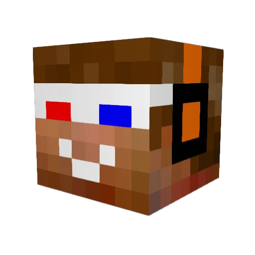 SunchildHD Minecraft avatar head, 3D render