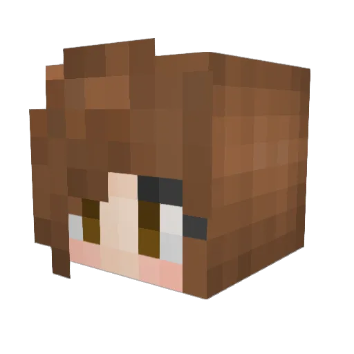 Sundaeee_ Minecraft avatar head, 3D render