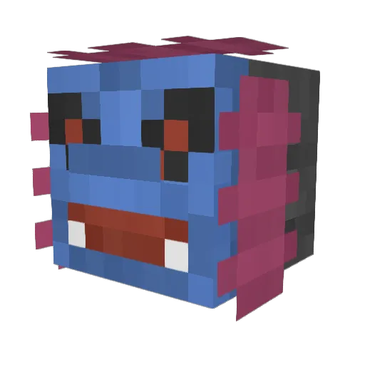 Sundanz Minecraft avatar head, 3D render