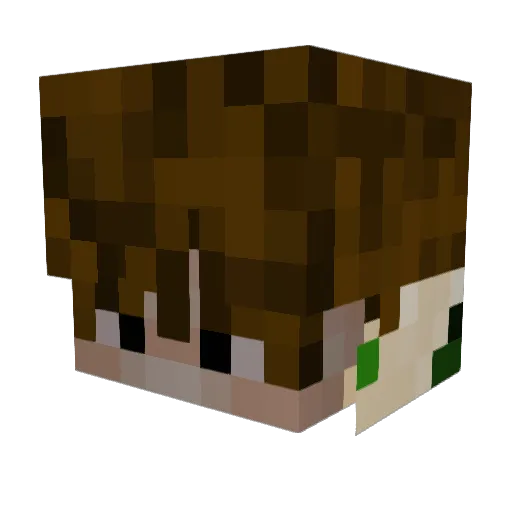 SundayG Minecraft avatar head, 3D render