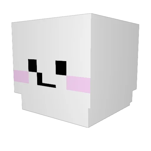 SundayLatte Minecraft avatar head, 3D render