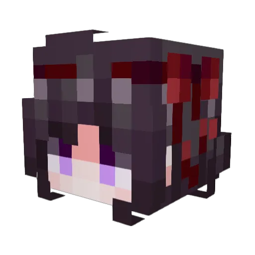 SunderedPetal Minecraft avatar head, 3D render