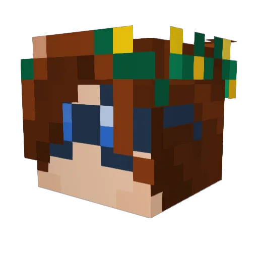 Sundew16 Minecraft avatar head, 3D render