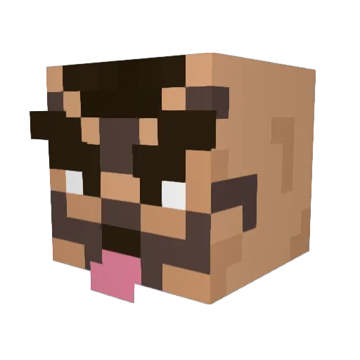 Sundonkey Minecraft avatar head, 3D render