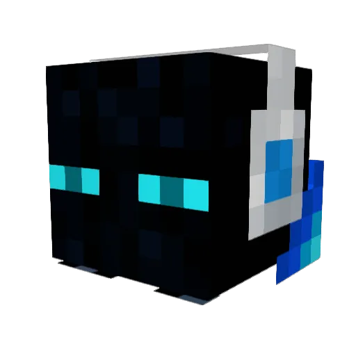 Sundook Minecraft avatar head, 3D render