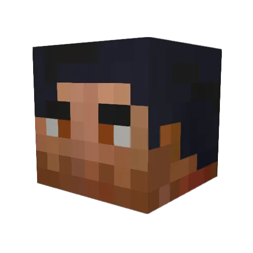 Sundowning27 Minecraft avatar head, 3D render