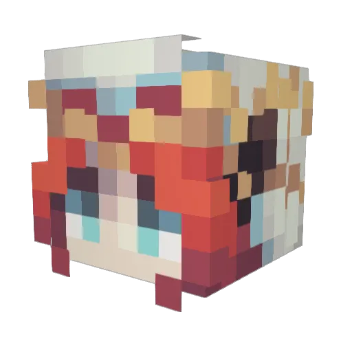 Suneaterr Minecraft avatar head, 3D render