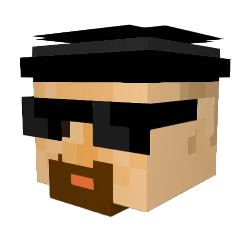 Suneky Minecraft avatar head, 3D render