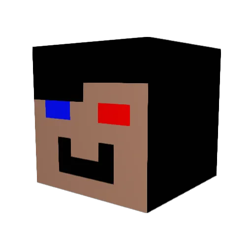Sunenej Minecraft avatar head, 3D render