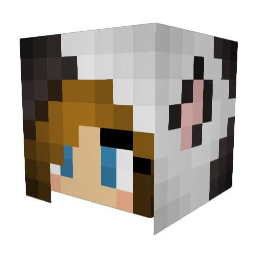 SunflowerCo Minecraft avatar head, 3D render