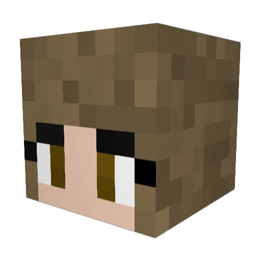 SunflowerCult Minecraft avatar head, 3D render