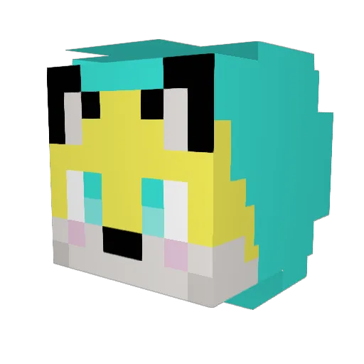 SunflowerKraken Minecraft avatar head, 3D render