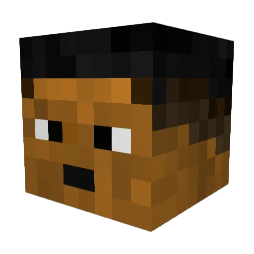 SunflowerSunday Minecraft avatar head, 3D render
