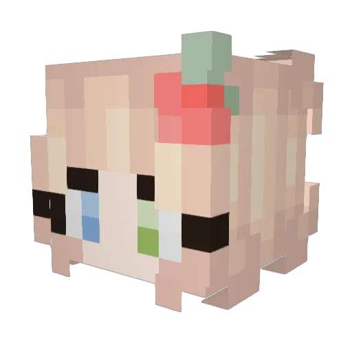Sunflower_melody Minecraft avatar head, 3D render