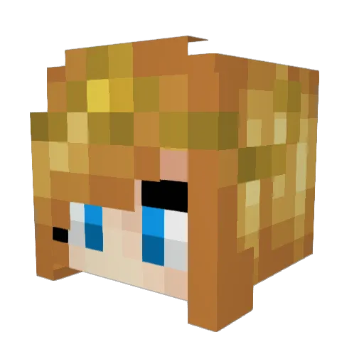 Sunholder Minecraft avatar head, 3D render