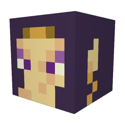 Suningon Minecraft avatar head, 3D render