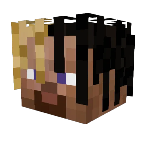SunkenState Minecraft avatar head, 3D render