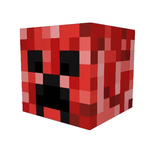 Sunkend Minecraft avatar head, 3D render