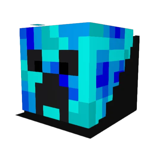 Sunkendrew Minecraft avatar head, 3D render