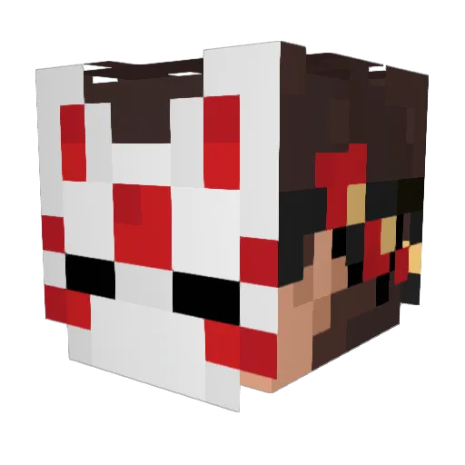Sunkistshaman Minecraft avatar head, 3D render