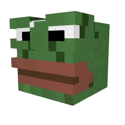 Sunkrunk Minecraft avatar head, 3D render