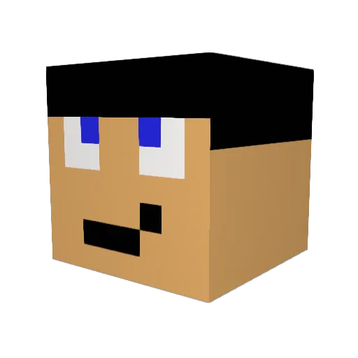 SunlightMazda Minecraft avatar head, 3D render