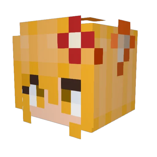 Sunluxe Minecraft avatar head, 3D render
