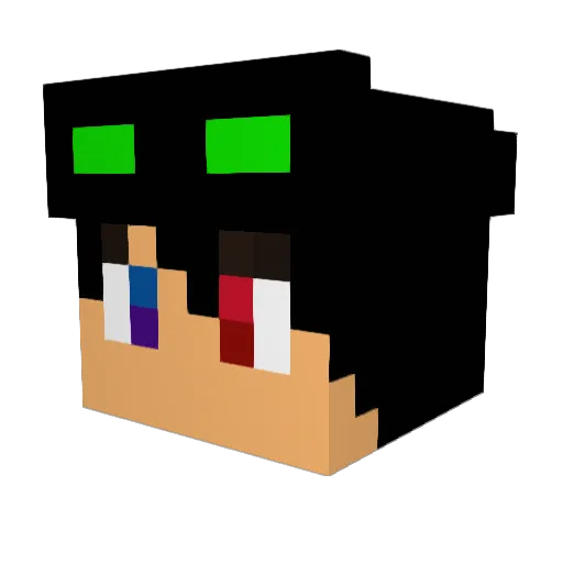 SunnShiene Minecraft avatar head, 3D render