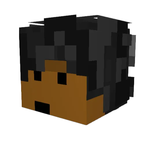 Sunnilla Minecraft avatar head, 3D render