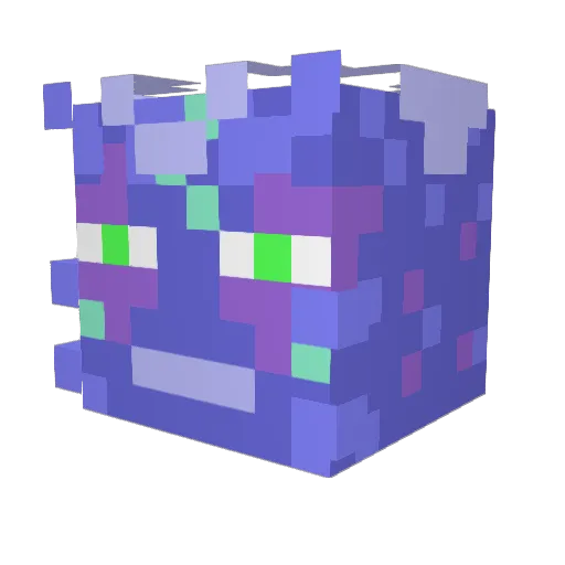 Sunnxu Minecraft avatar head, 3D render