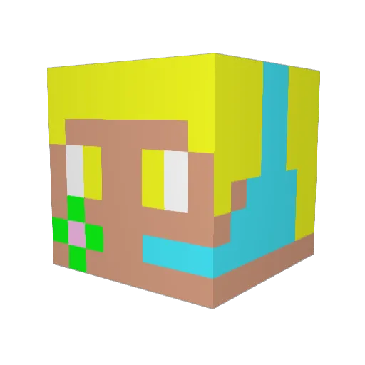 Sunny12127 Minecraft avatar head, 3D render