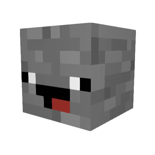 Sunny1337AI Minecraft avatar head, 3D render