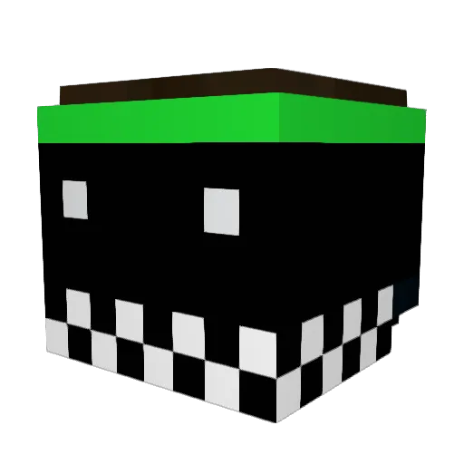 SunnyAbi Minecraft avatar head, 3D render