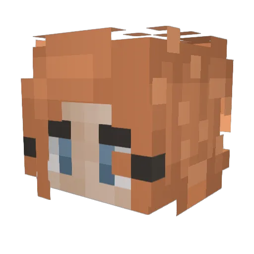 SunnyBunnx Minecraft avatar head, 3D render
